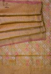 Tussar Colour Exclusive Pure Tissue Silk Saree with Blouse Piece - Adi Akshoy & Co.