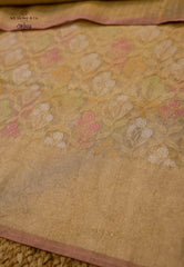 Tussar Colour Exclusive Pure Tissue Silk Saree with Blouse Piece - Adi Akshoy & Co.