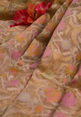 Tussar Colour Exclusive Pure Tissue Silk Saree with Blouse Piece - Adi Akshoy & Co.