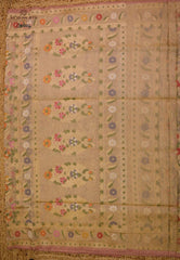 Tussar Colour Exclusive Pure Tissue Silk Saree with Blouse Piece - Adi Akshoy & Co.