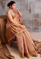 Cross Pink Tissue Silk Saree with Blouse Piece – Adi Akshoy & Co.