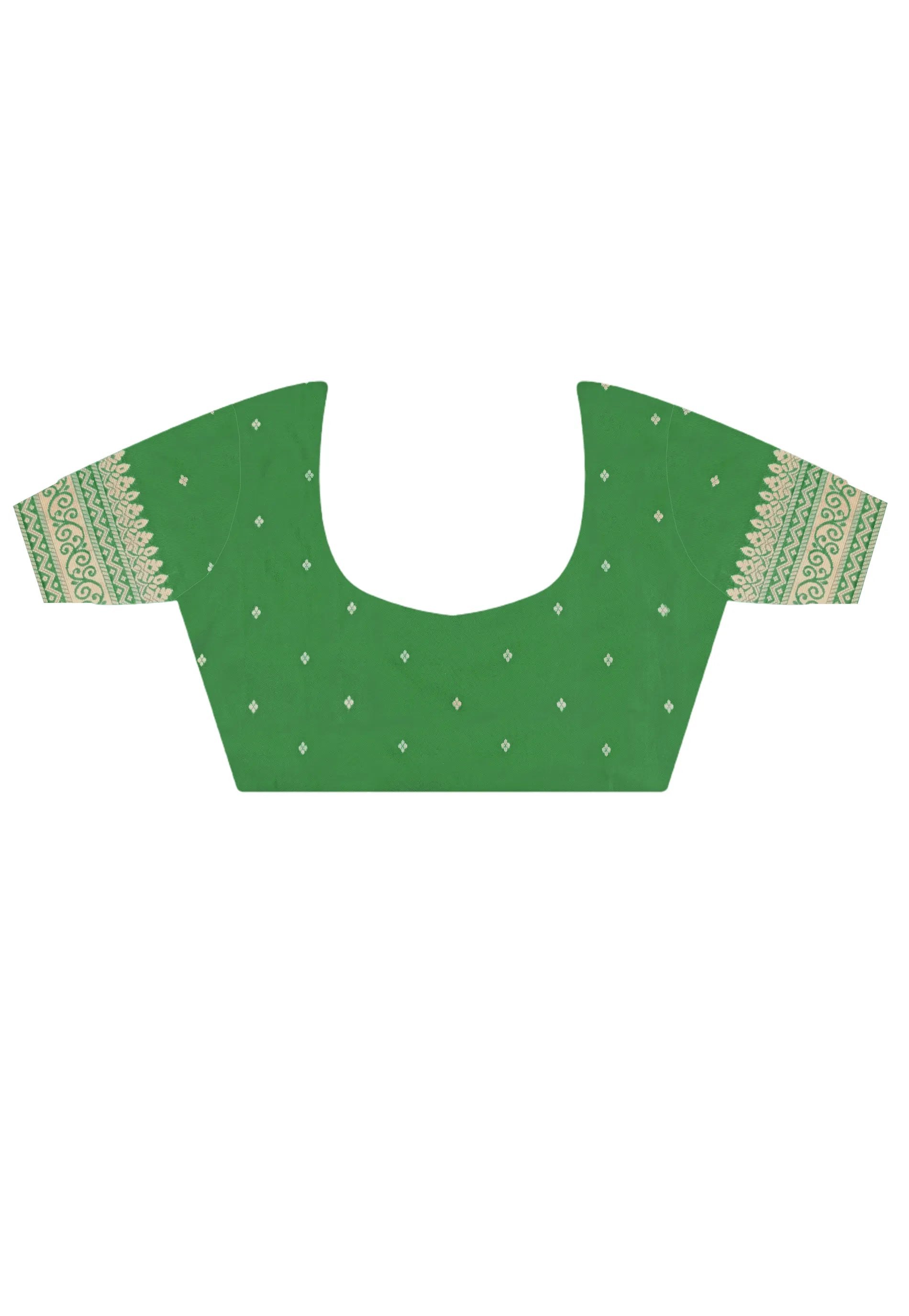 Green Kanjivaram Silk Saree With Blouse Piece – Adi Akshoy & Co.