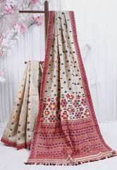 Pure Muga Assam Silk Saree With Blouse Piece - Adi Akshoy & Co.