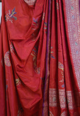 Cross Pink Minakari Kadwa Katan Pure Silk Banarasi Saree with Blouse Piece - Adi Akshoy & Co.