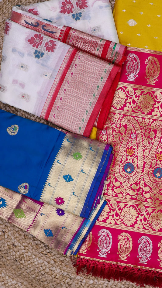 Combo of 3 - Katan Silk Sarees