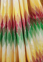 Multicolor with Red Border Ikkat Silk Saree With Blouse Piece - Adi Akshoy & Co.