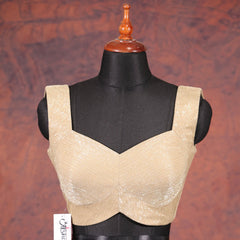 Gold Square V-Neck Blouse