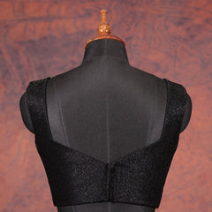 Black Square V-Neck Blouse - Akshayi