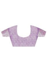 Mauve Mashru Silk Saree with Blouse Piece