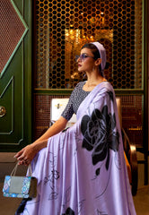 Purple Modal Silk Saree With Blouse Piece- Adi Akshoy & Co.