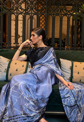 Light Purple Modal Silk Saree With Blouse Piece- Adi Akshoy & Co.