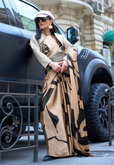 Tussar Colour Modal Silk Saree With Blouse Piece- Adi Akshoy & Co.