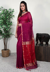 Combo of 5 Handloom - Grey , Grey, Green, Magenta & Yellow Sarees