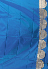 Dual Shades of Mustard and Purple Kanjivaram Silk Saree With Blouse Piece - Adi Akshoy & Co.