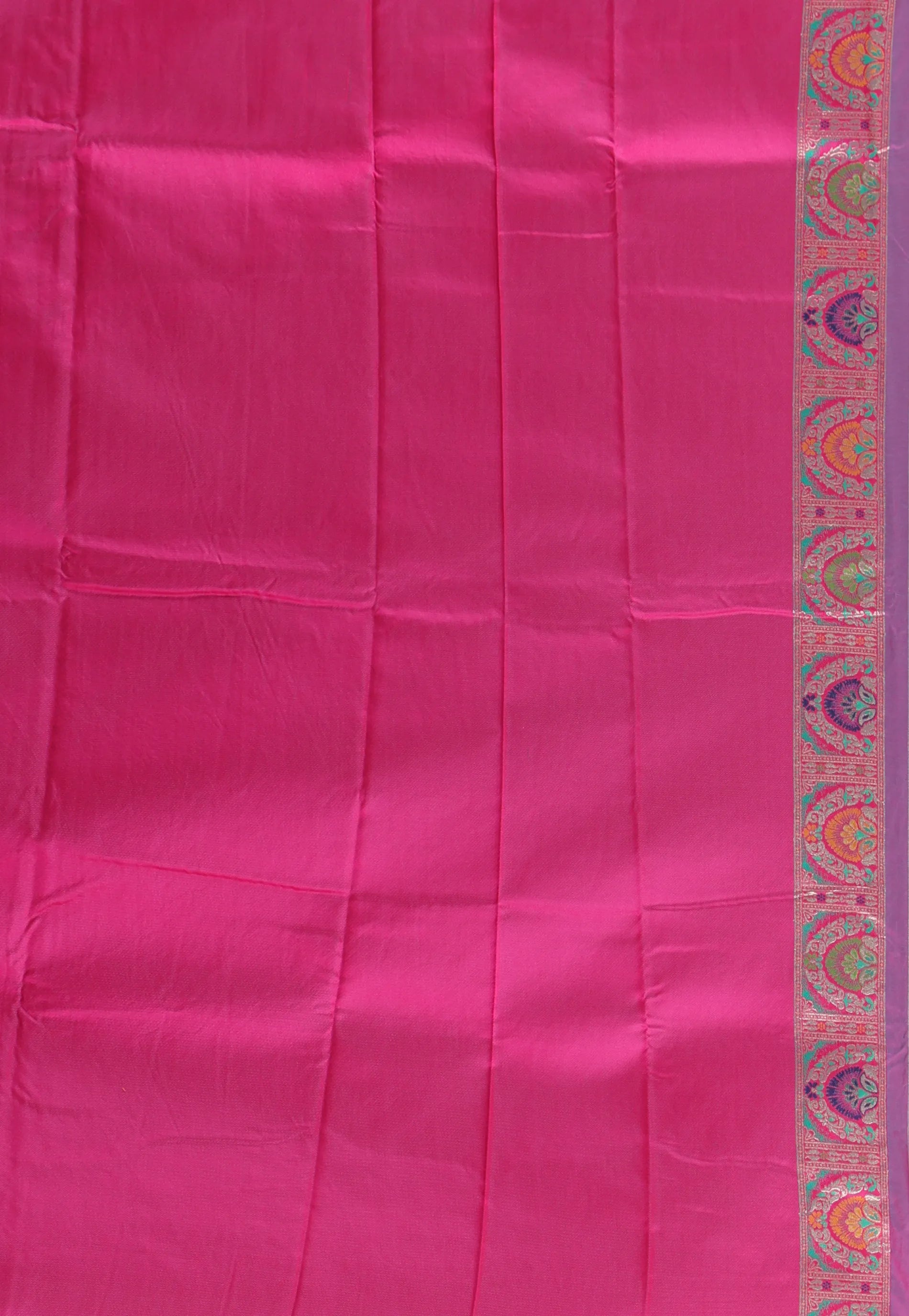 Rama Green with Rani Border Kanjivaram Silk Saree With Blouse Piece - Adi Akshoy & Co.