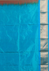 Maroon with Blue Border Pure Paithani Silk Saree With Blouse Piece - Adi Akshoy & Co.