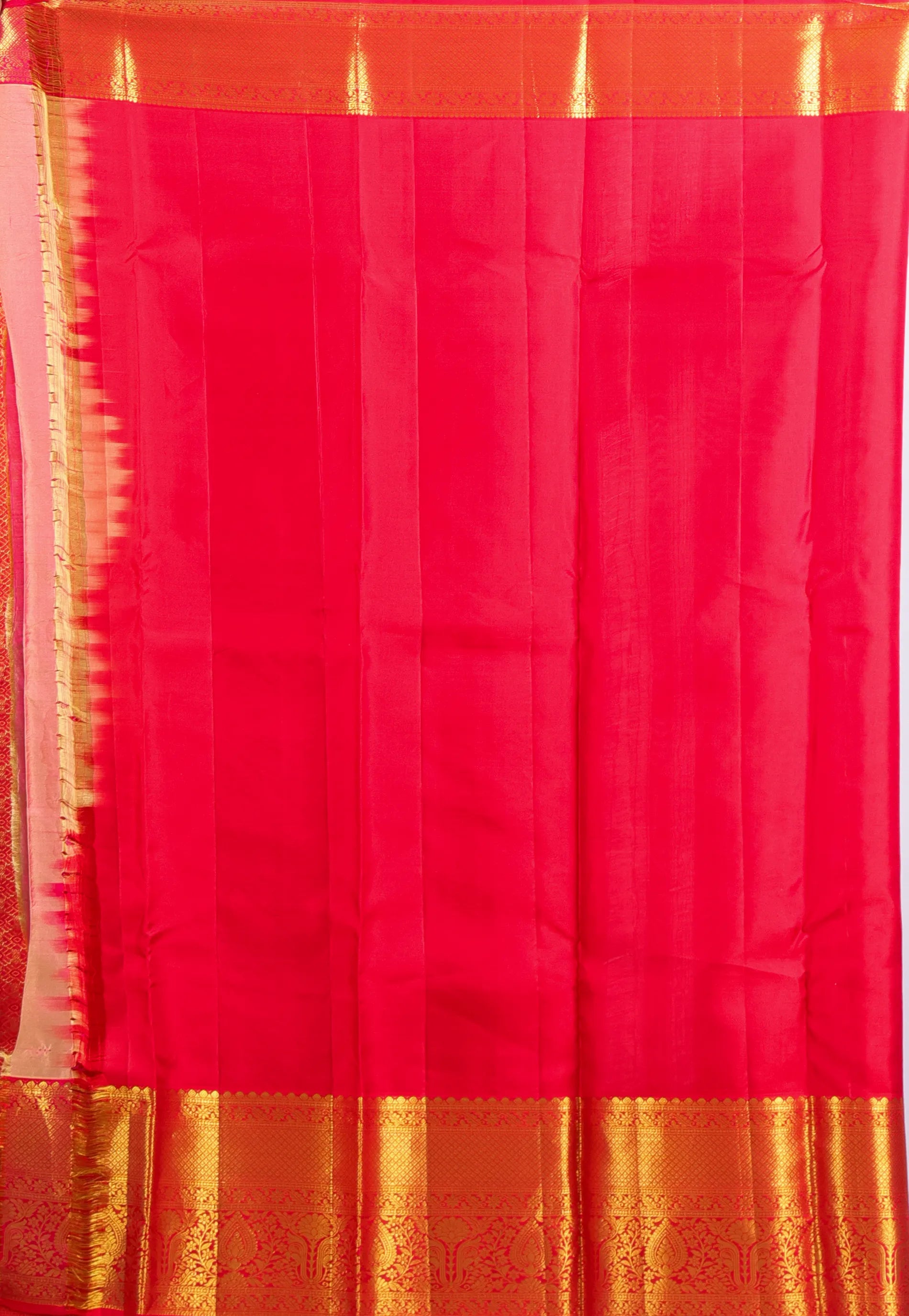 Feroza Blue with Red Border Pure Kanjivaram Silk Saree With Blouse Piece - Adi Akshoy & Co.