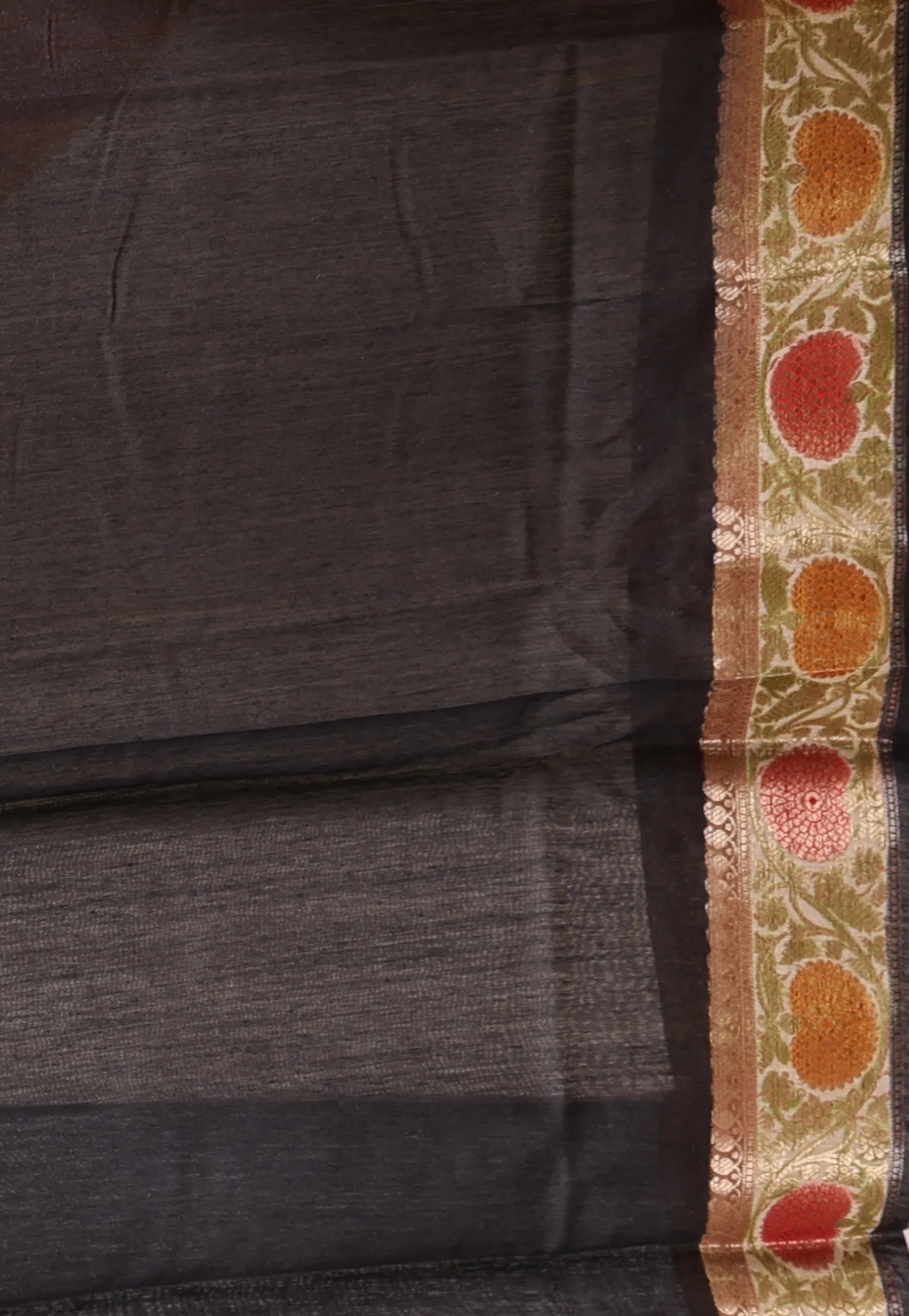 Beige Pure Tussar Silk Saree with Blouse Piece - Adi Akshoy & Co.