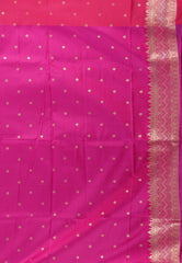 Rama Green with Rani Border Kanjivaram Silk Saree With Blouse Piece