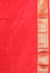 Bottle Green with Red Border Pure Paithani Silk Saree With Blouse Piece - Adi Akshoy & Co.