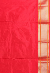 Cross Maroon with Red Border Pure Paithani Silk Saree With Blouse Piece - Adi Akshoy & Co.