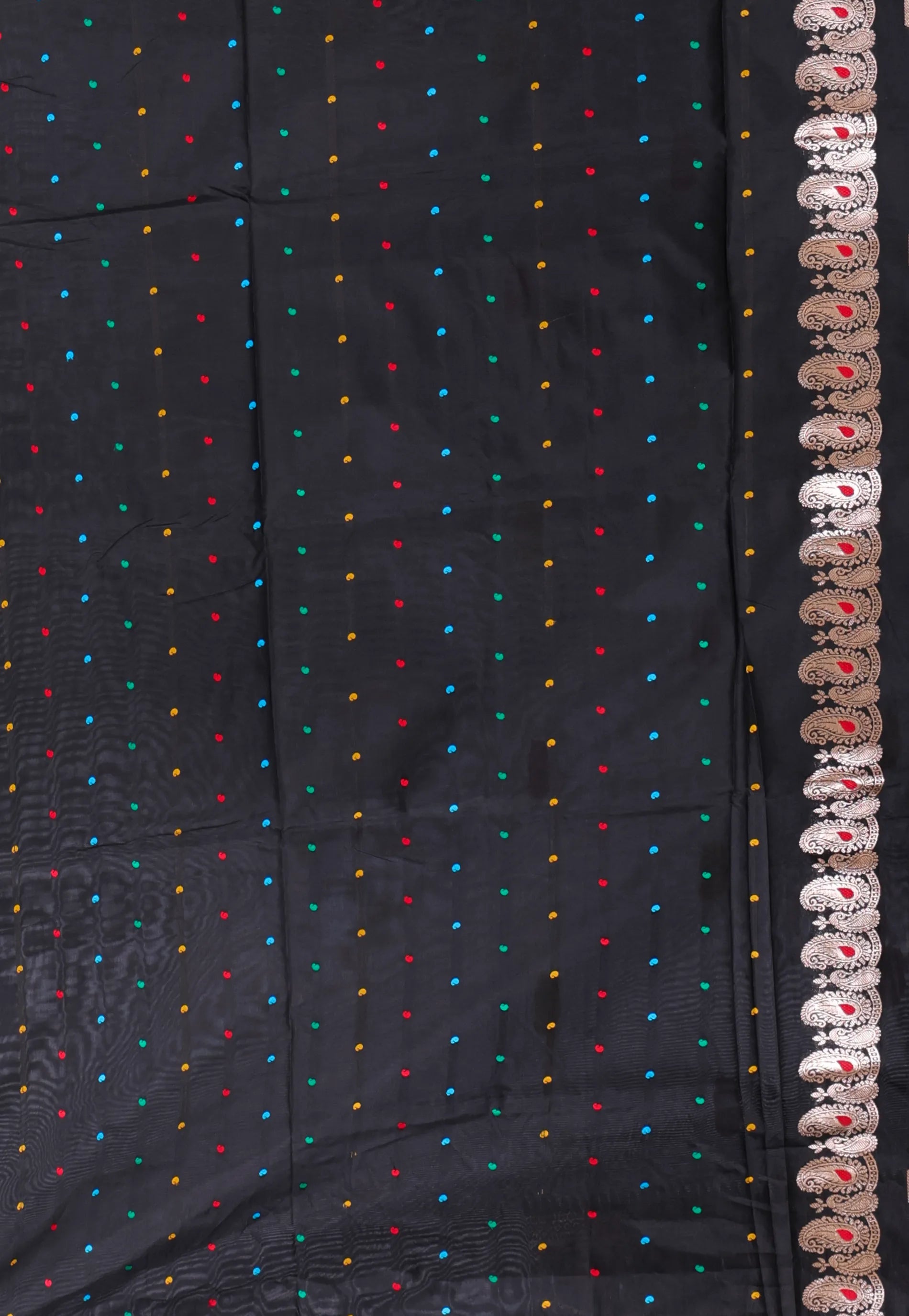 Black Baluchari Silk Saree with Blouse Piece - Adi Akshoy & Co.