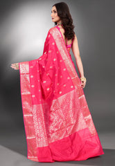 Cross Rani Pure Katan Silk Saree with Blouse Piece - Adi Akshoy & Co.