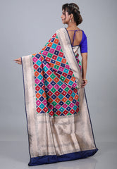 Multi Colour Pure Exclusive Rangkat Katan Silk Saree With Blouse Piece - Adi Akshoy & Co.