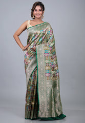 Multi Colour Pure Exclusive Rangkat Katan Silk Saree With Blouse Piece - Adi Akshoy & Co.