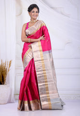 Rani Pure Kanjivaram Silk Saree with Blouse Piece - Adi Akshoy & Co.
