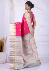 Rani Pure Kanjivaram Silk Saree with Blouse Piece - Adi Akshoy & Co.