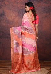 Multi Colour Rangkat Mashru Silk Saree with Blouse Piece - Adi Akshoy & Co.