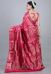 Rani Pure Brocade Baluchuri Silk Saree with Blouse Piece - Adi Akshoy & Co.