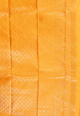 Yellow Mashru Silk Saree with Blouse Piece