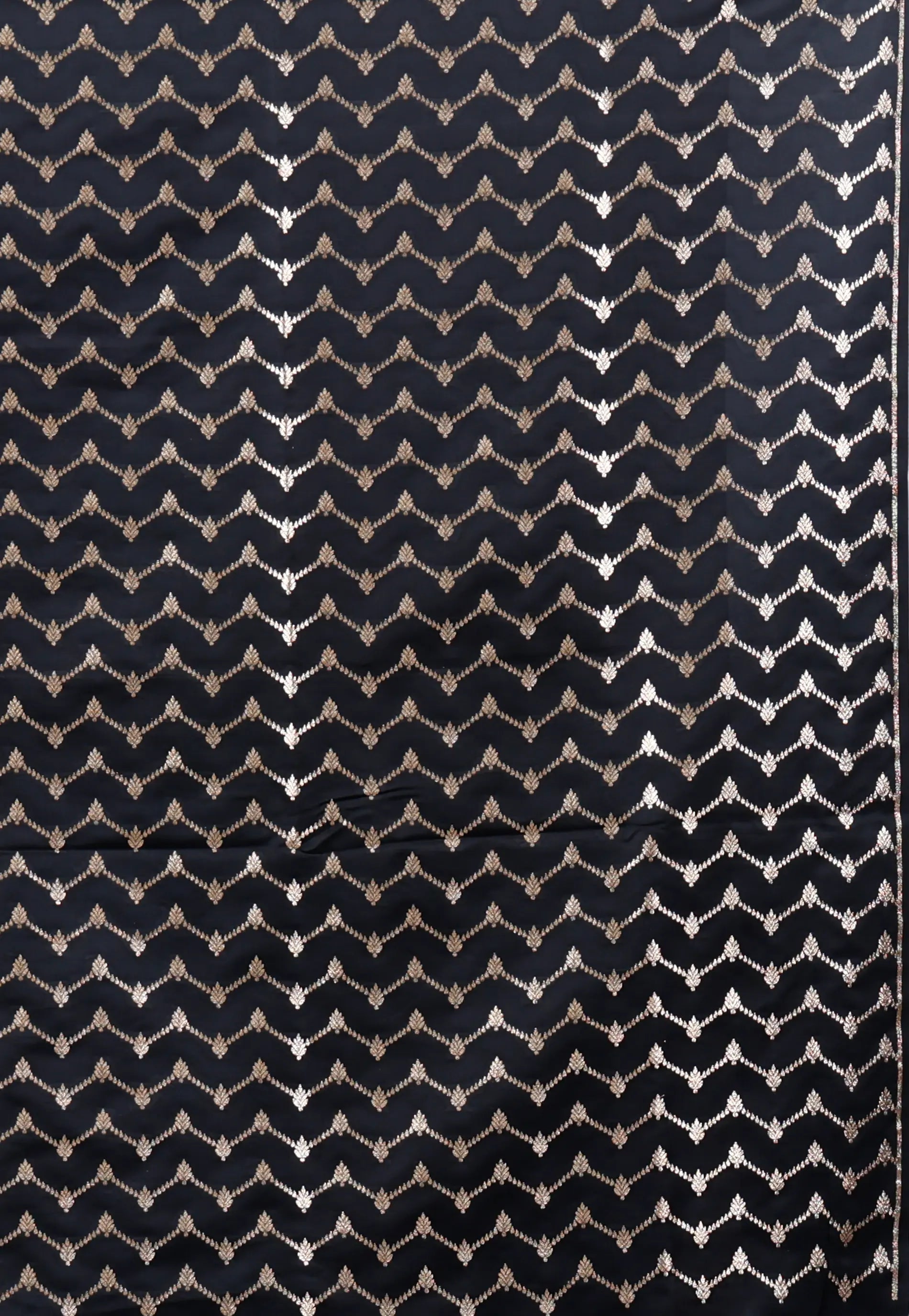 Black Wedding Banarasi Silk Saree with Blouse Piece