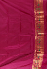 Magenta Baluchari Silk Saree with Blouse Piece