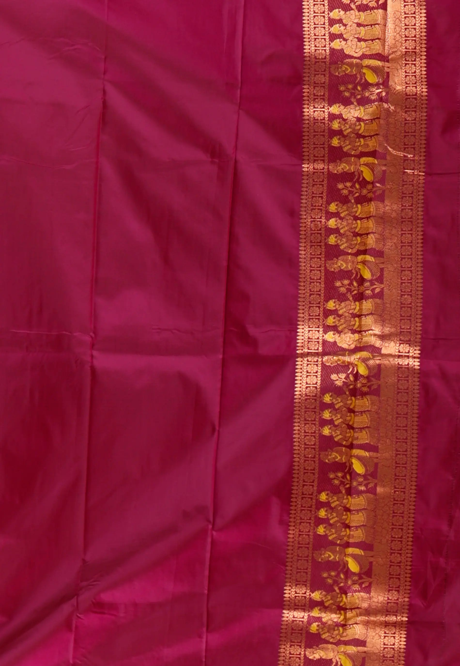 Pesta Green Baluchari Silk Saree with Blouse Piece