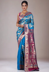 Feroza Baluchari Silk Saree with Blouse Piece