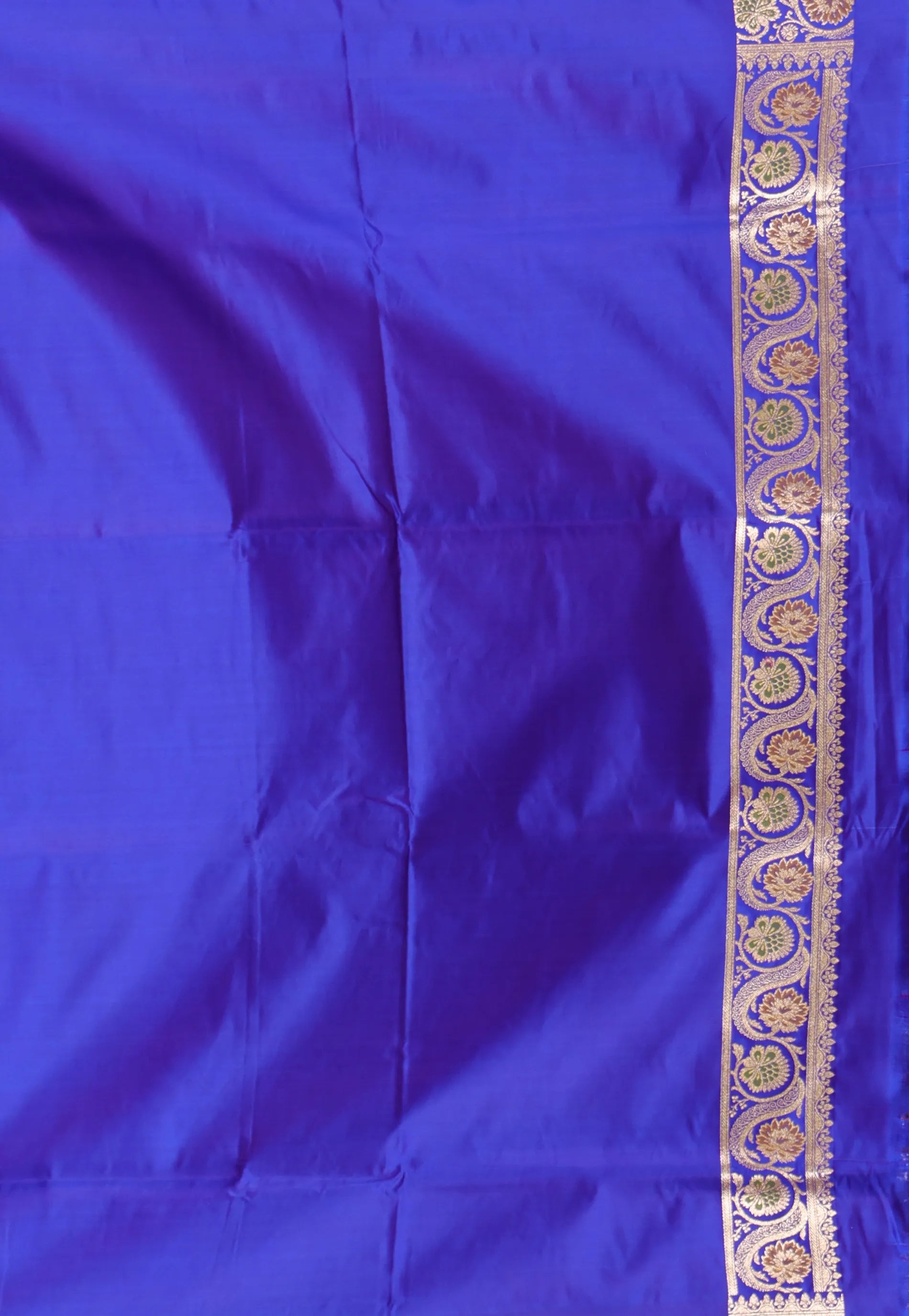 Royal Blue with Zari work Wedding Banarasi Saree with Blouse Piece - Adi Akshoy & Co.