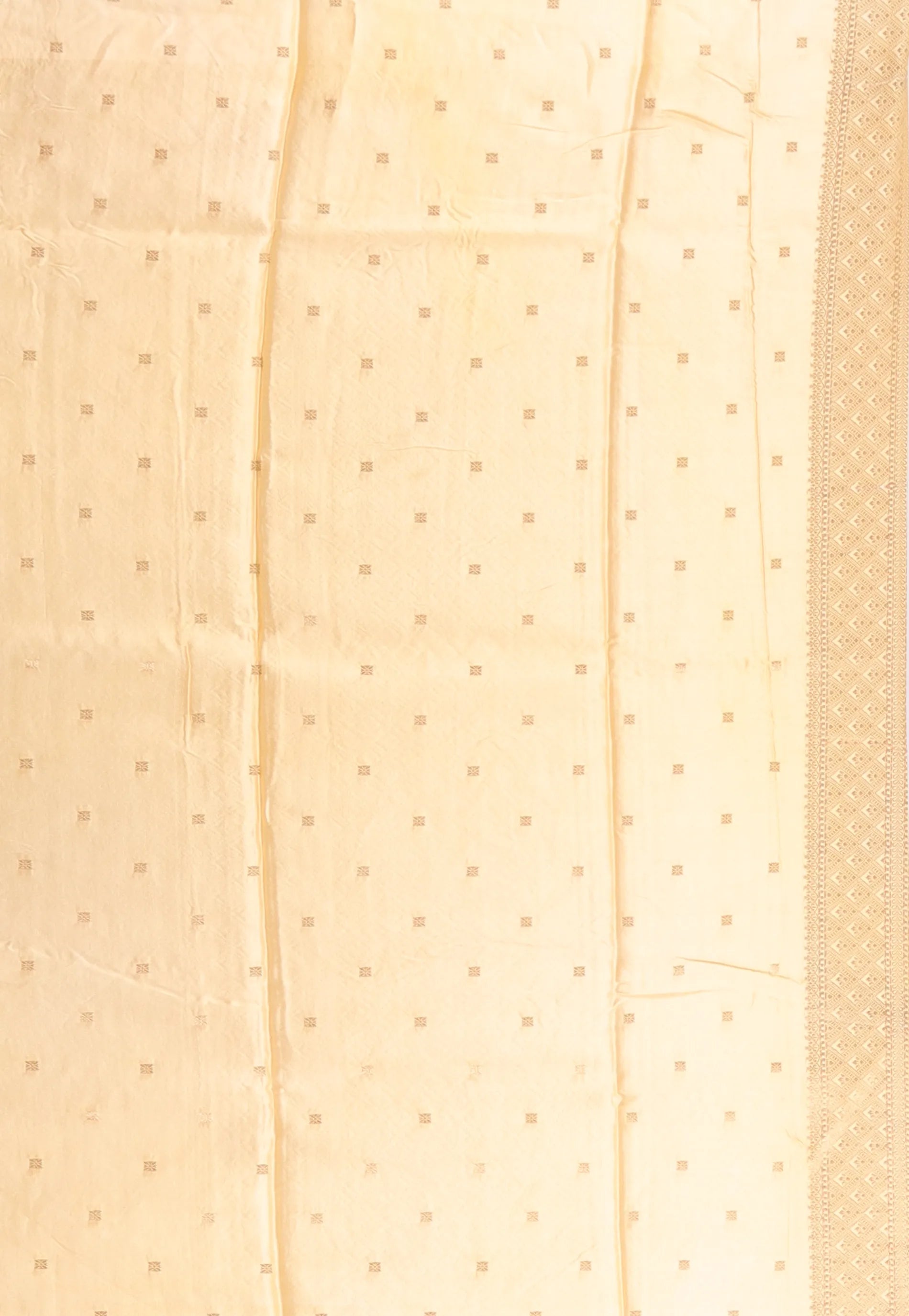 Light Golden Yellow Floral Digital Print Mashru Silk Saree with Blouse Piece - Adi Akshoy & Co.