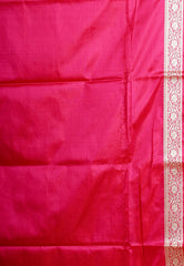 Rani Pink Kadwa Pure Silk Banarasi Saree with Blouse Piece