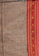 Brown Handloom Saree With Blouse Piece