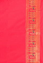 Red Baluchari Silk Saree with Blouse Piece