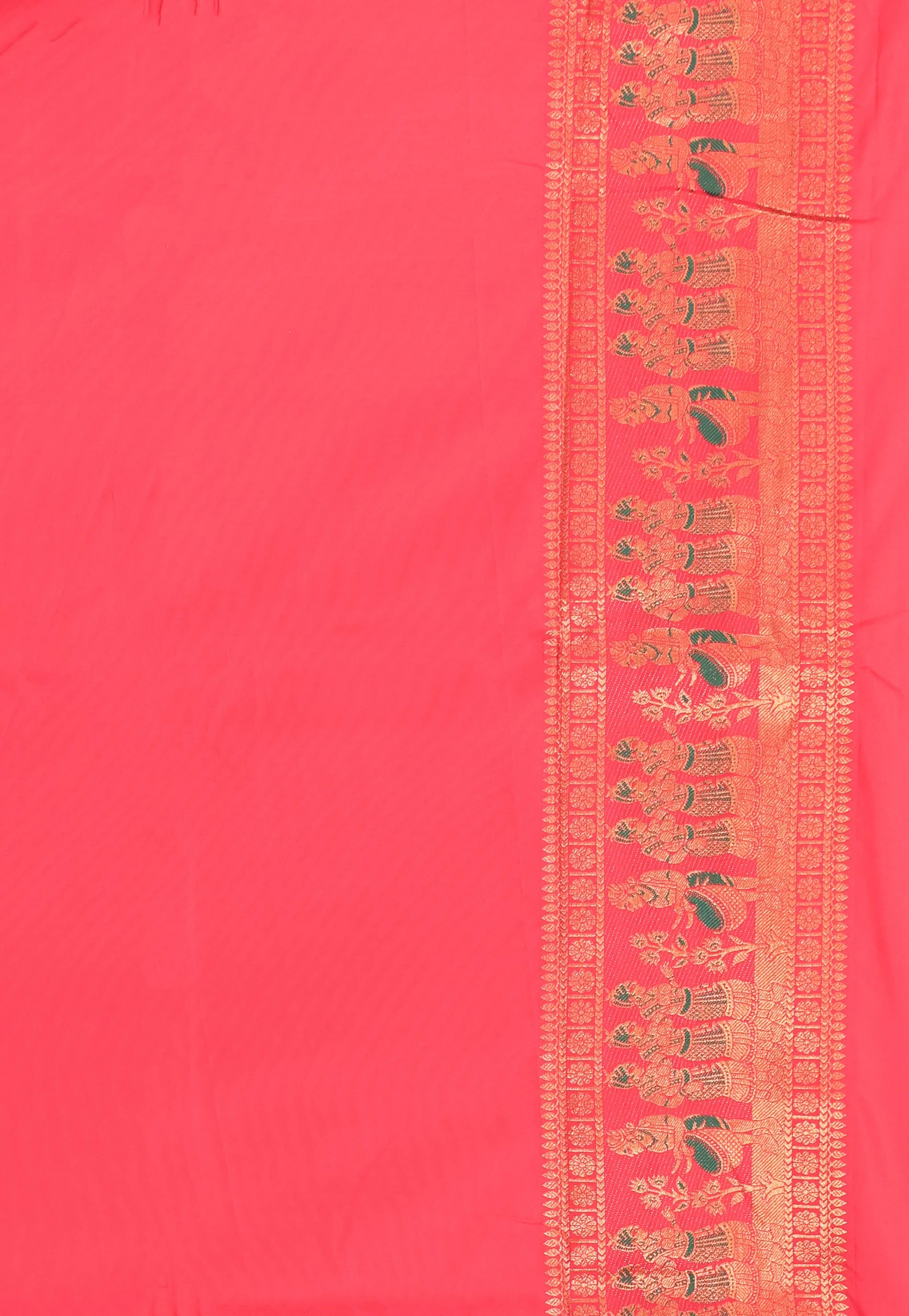 Red Baluchari Silk Saree with Blouse Piece