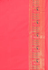 Red Baluchari Silk Saree with Blouse Piece