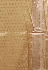 Golden Paithani Silk Saree With Blouse Piece