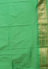 Rani Pink with Parrot Green Border Paithani Pure Silk Saree With Blouse Piece