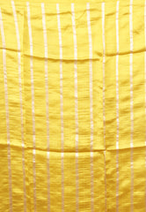 Yellow Katan Silk Saree With Blouse Piece