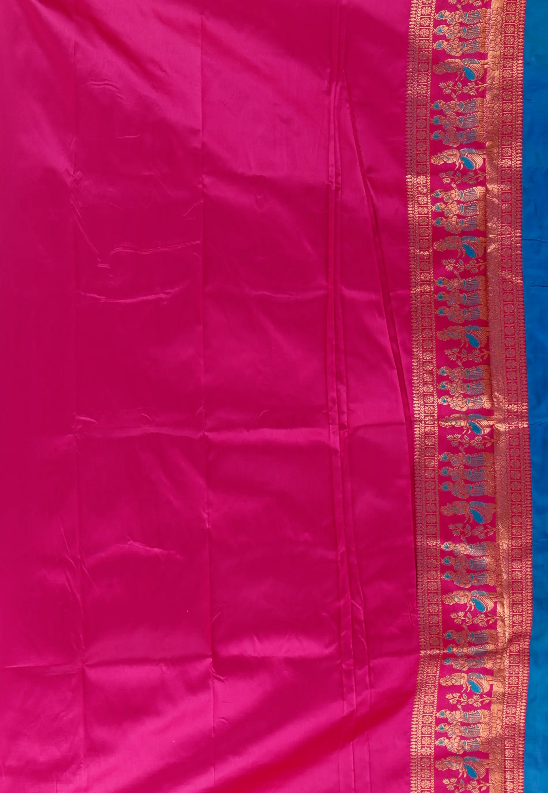 Royal Blue Baluchari Silk Saree with Blouse Piece