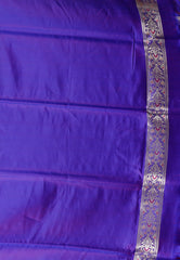 Dual Shades of Magenta Pachmina Wedding Banarasi Silk Saree with Blouse Piece